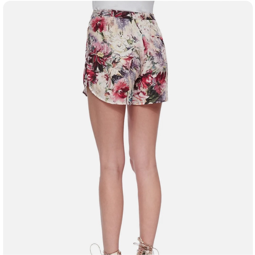 Haute Hippie floral print Georgette silk shorts